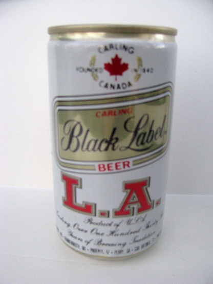 Black Label Canadian Style Beer - Heileman - world map w dots